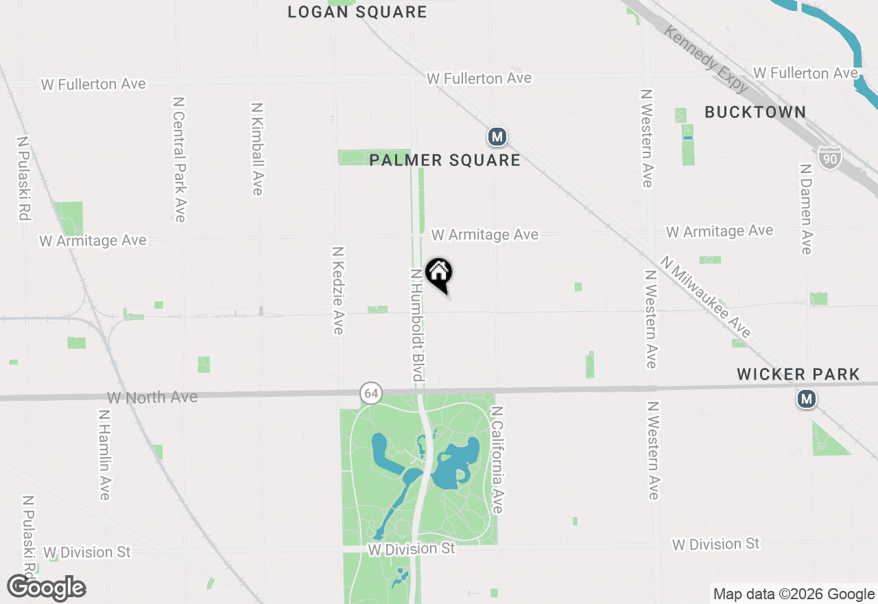 Map of 1814 N Richmond Street, Chicago, IL 60647