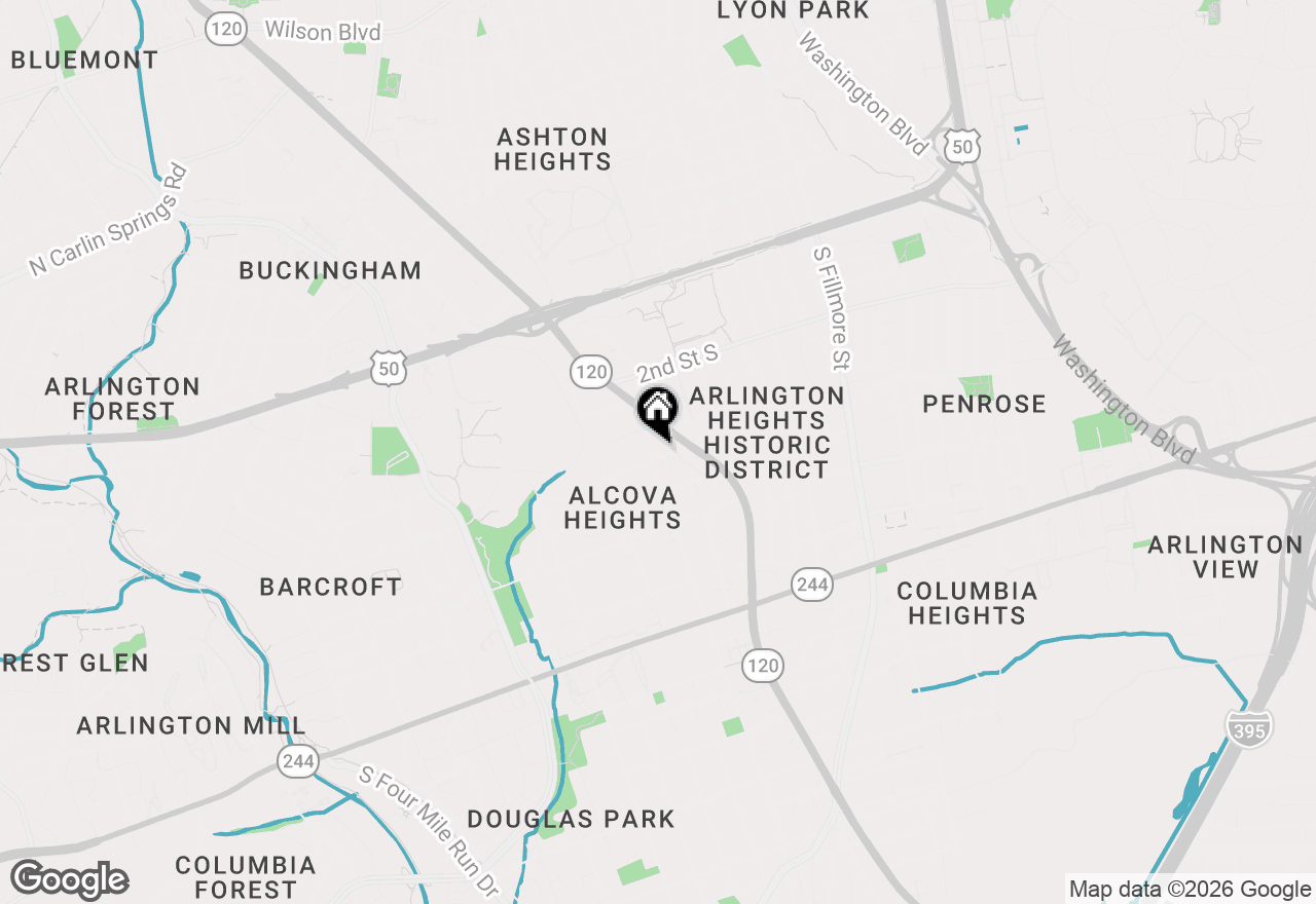 Map of 3527 6th Street S, Arlington, VA 22204