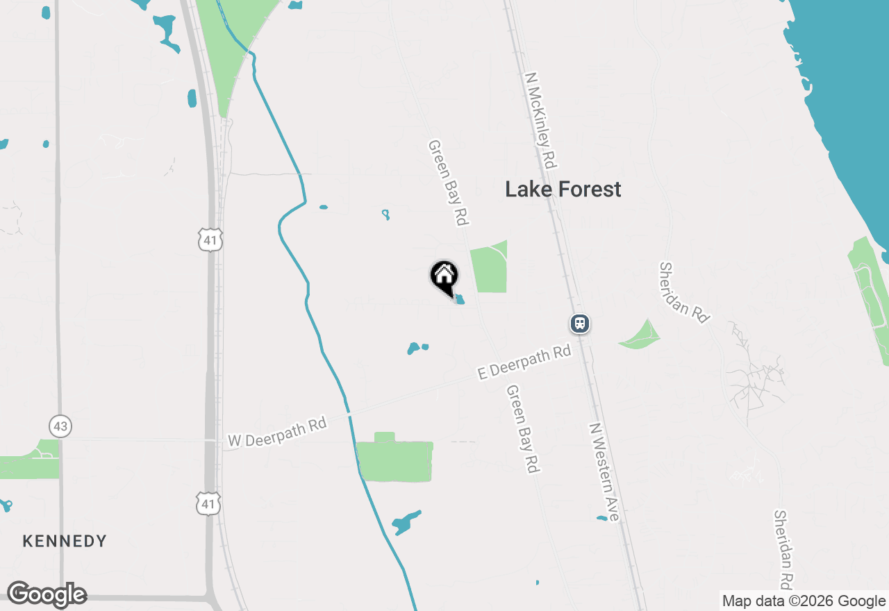 Map of 111 W Westminster Road, Lake Forest, IL 60045