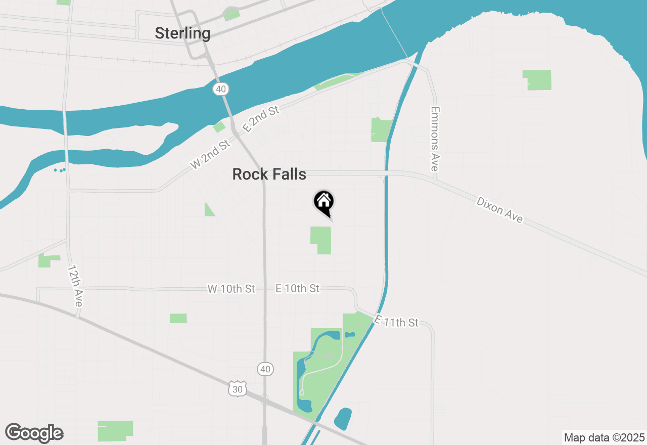 Map of 407 E 7th Street, Rock Falls, IL 61071