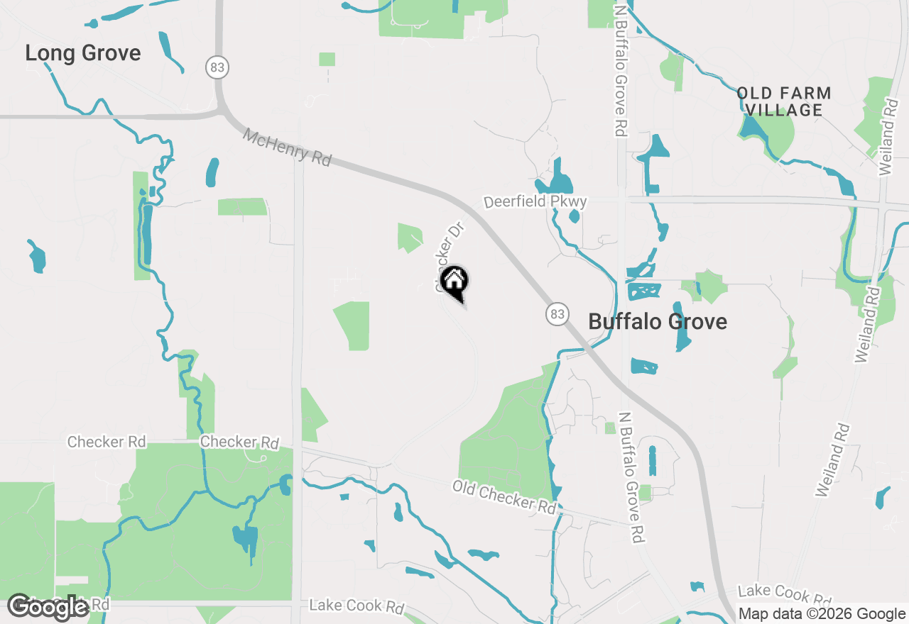Map of 720 Checker Drive, Buffalo Grove, IL 60089