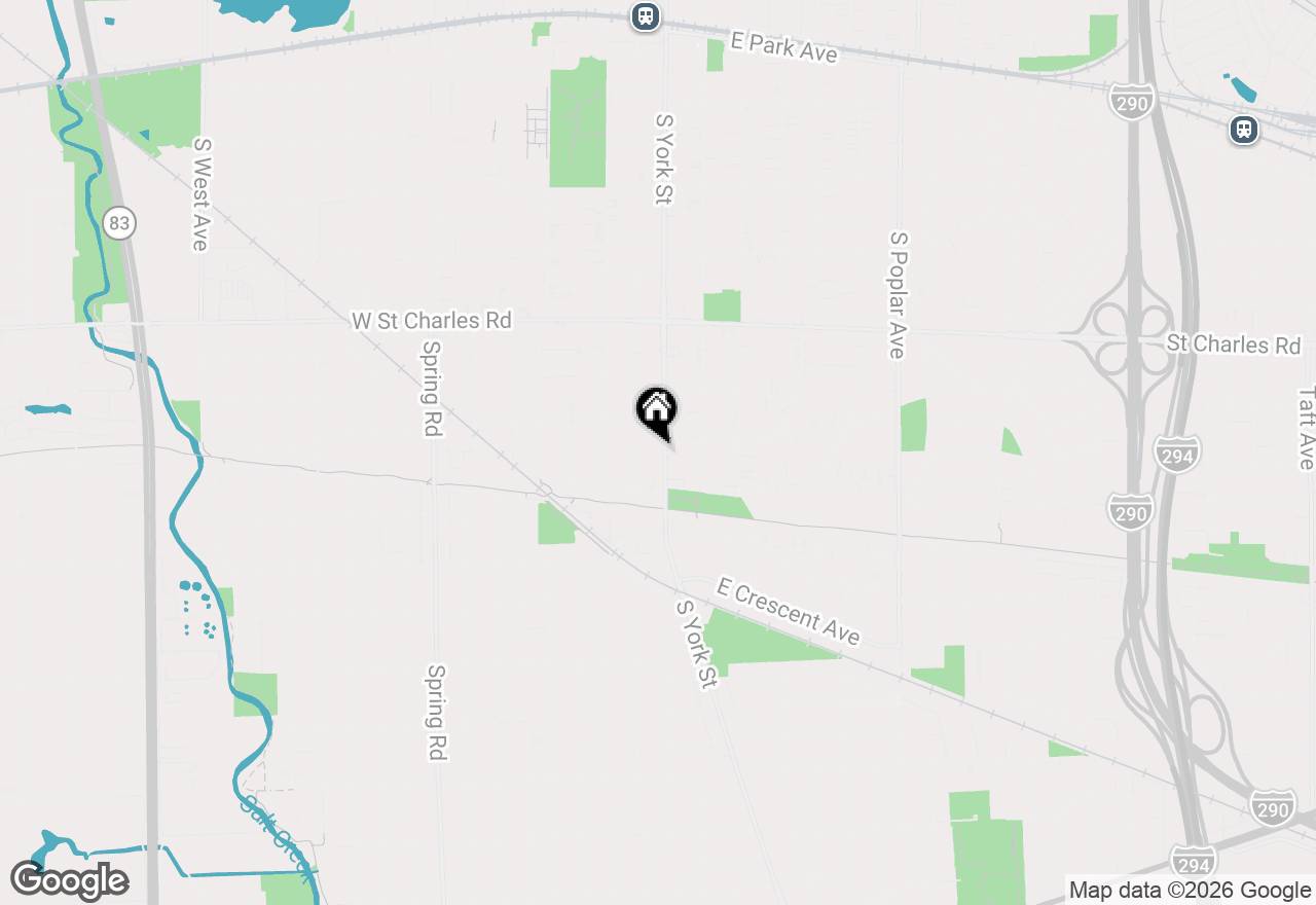 Map of 474 S York Street, Elmhurst, IL 60126