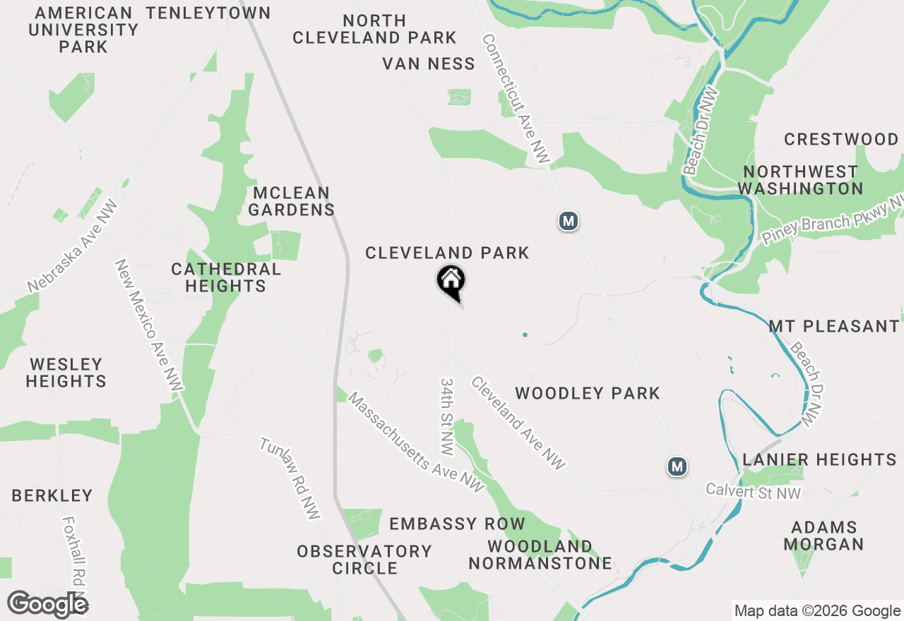 Map of 3107 34th Street Nw, Washington, DC 20008