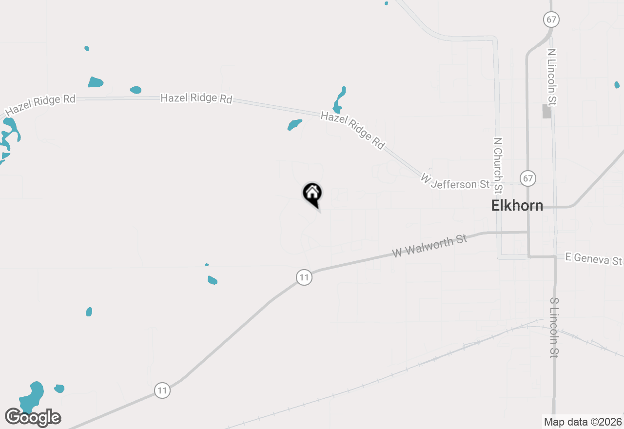 Map of 62 E Sedgemeadow St, Elkhorn, WI 53121