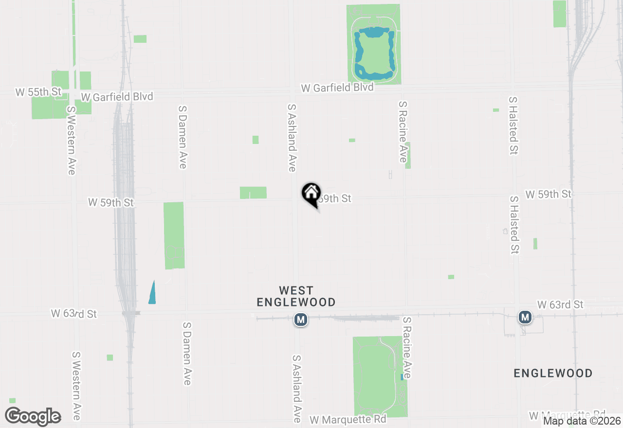 Map of 5935 S Justine Avenue #2, Chicago, IL 60636