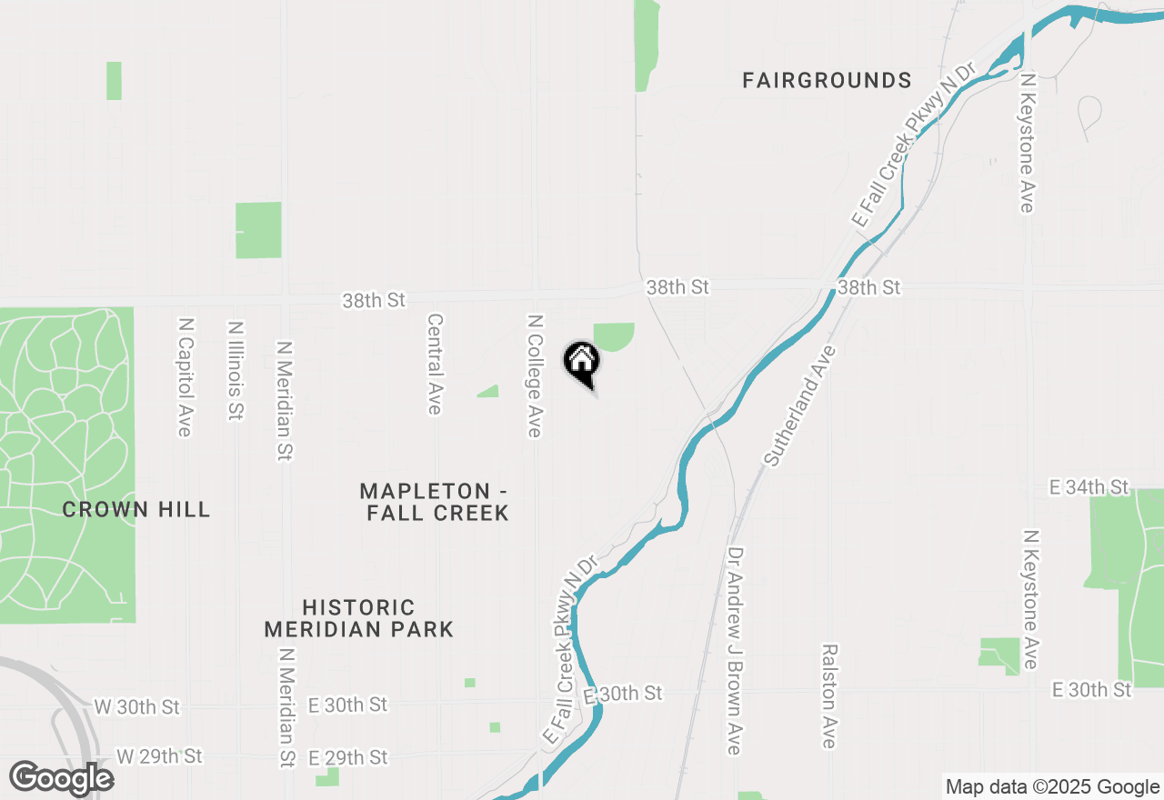 Map of 821 E 36th Street, Indianapolis, IN 46205