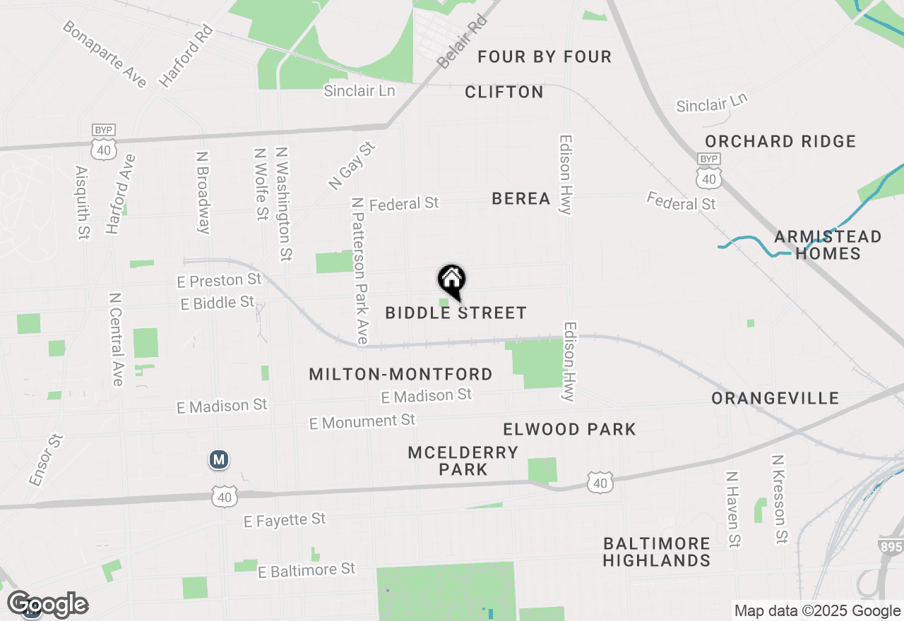 Map of 2638 E Chase Street, Baltimore, MD 21213