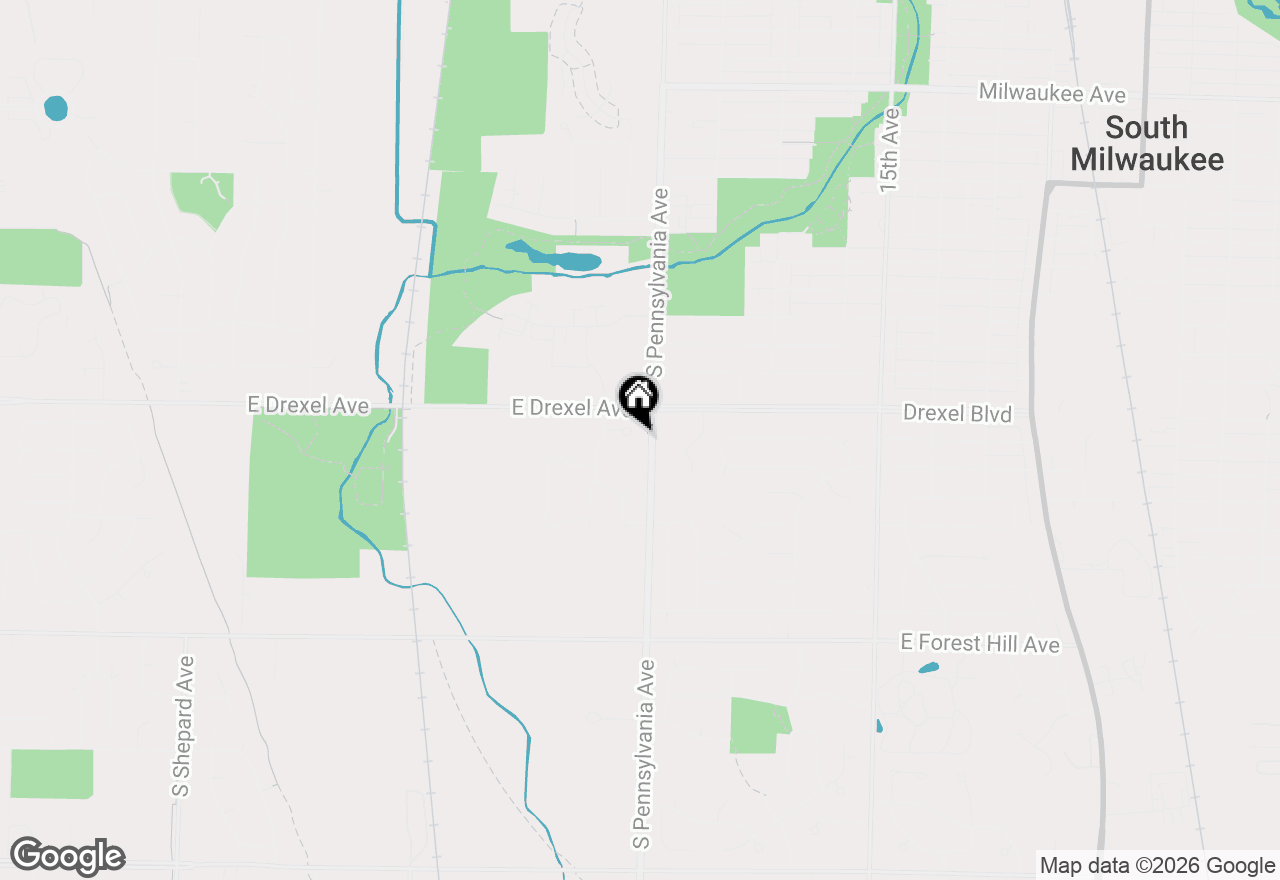 Map of 2321 E Cody Ct, Oak Creek, WI 53154