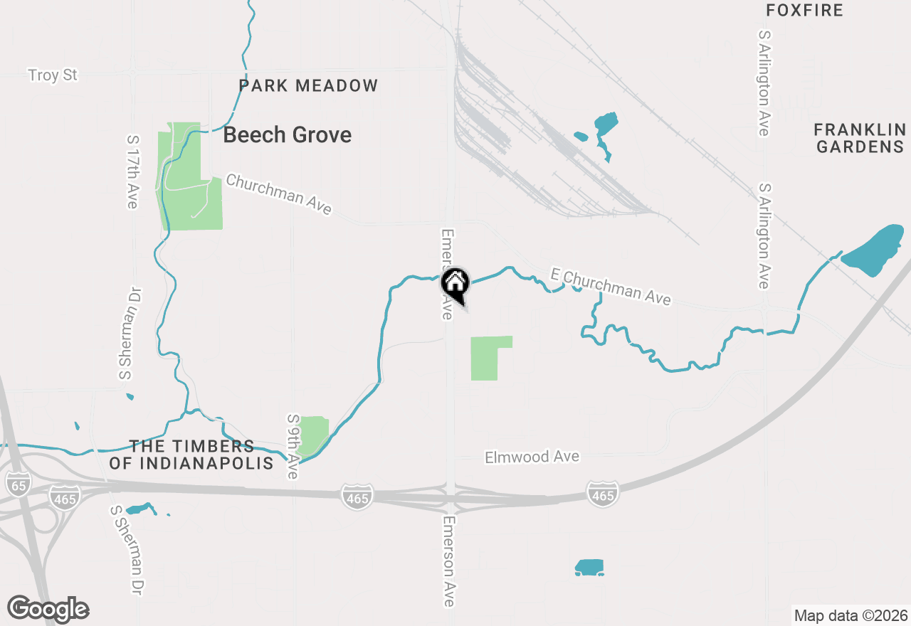 Map of 3745 S Emerson Avenue, Indianapolis, IN 46203