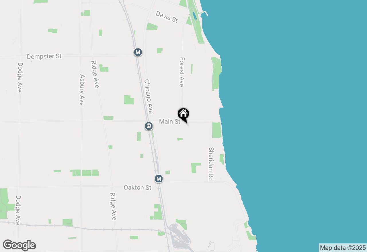 Map of 302 Main Street, Evanston, IL 60202