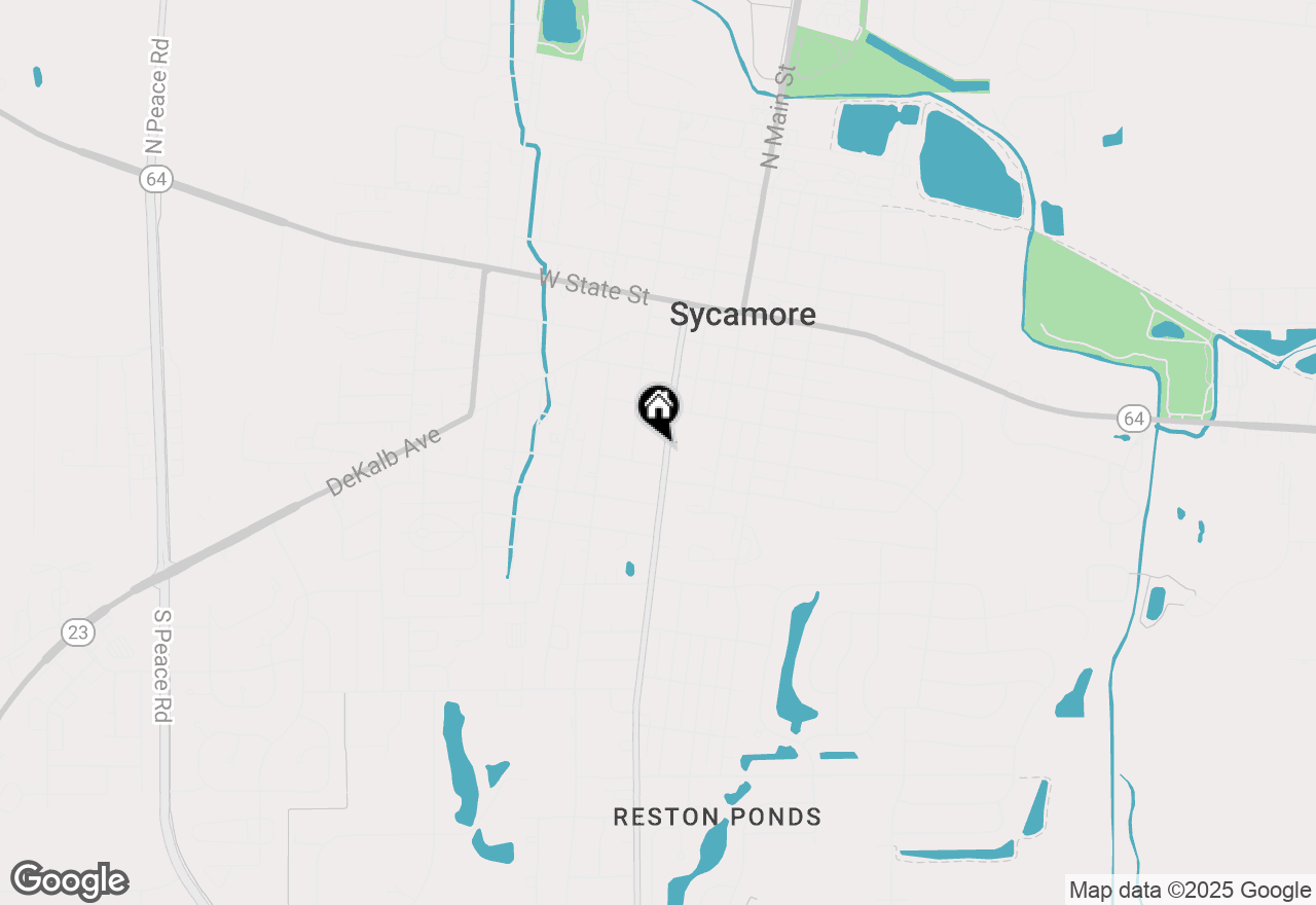 Map of 445 Somonauk Street, Sycamore, IL 60178