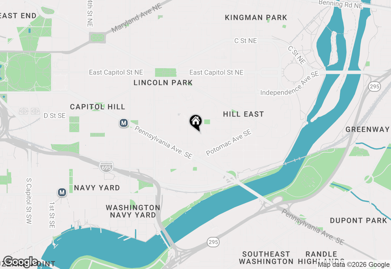 Map of 1364 E Street Se, Washington, DC 20003