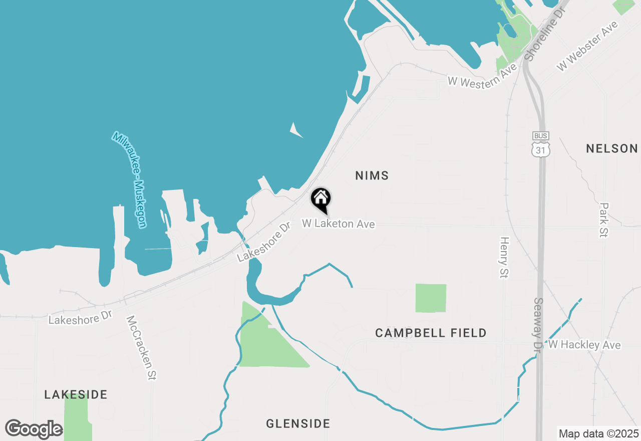 Map of 1430 W Laketon Avenue, Muskegon, MI 49441