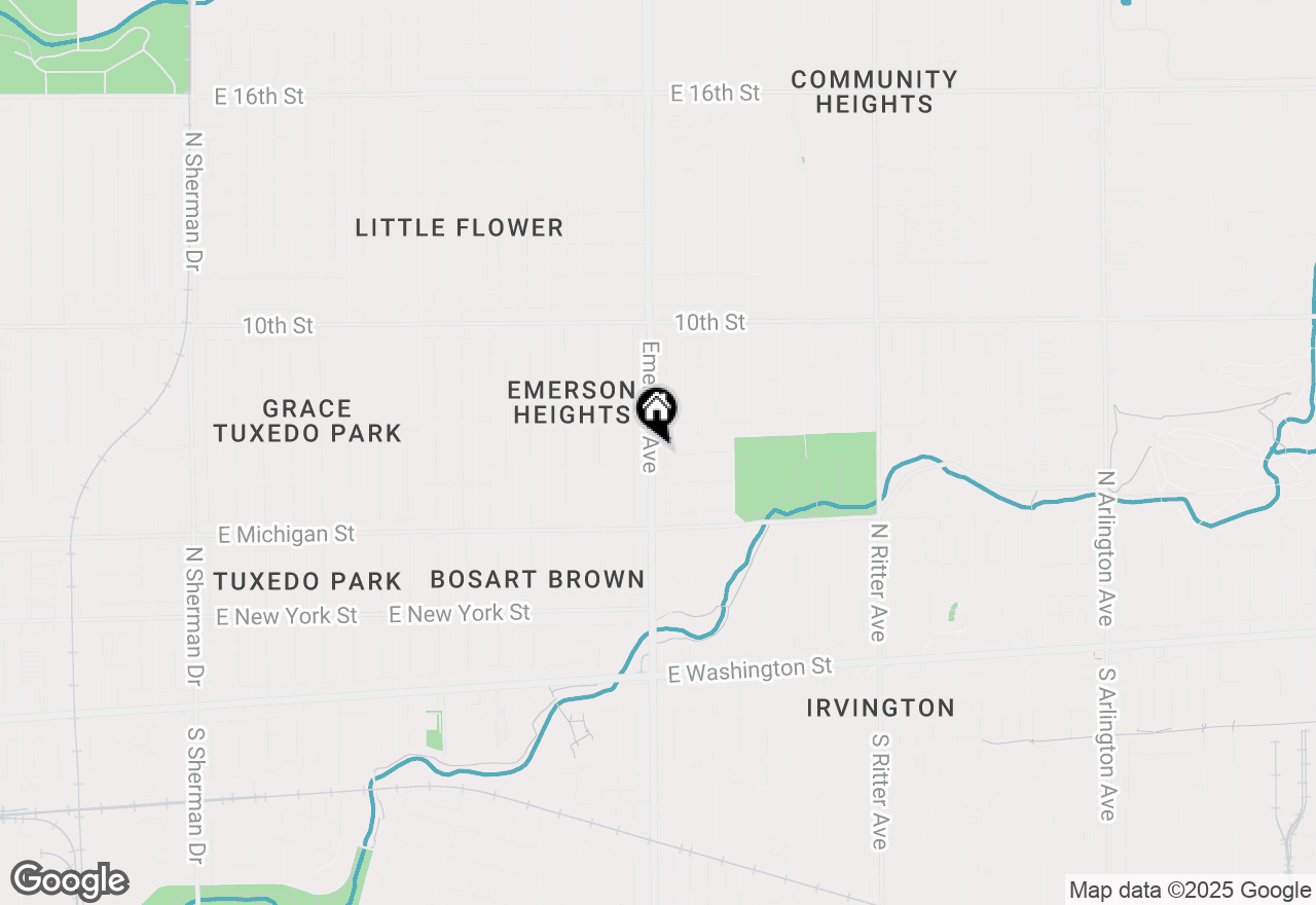 Map of 717 N Emerson Avenue, Indianapolis, IN 46219