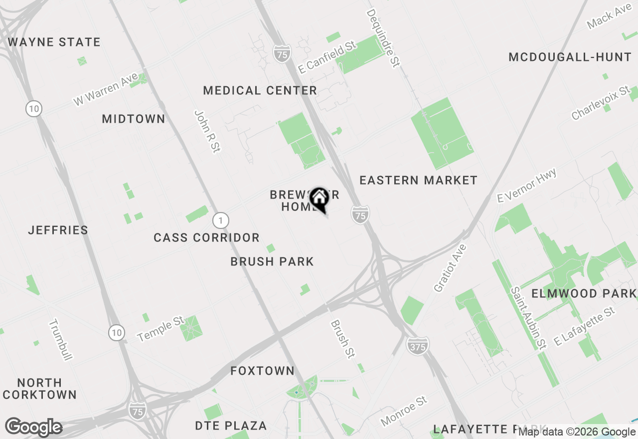 Map of 3412 John R Street #A, Detroit, MI 48201