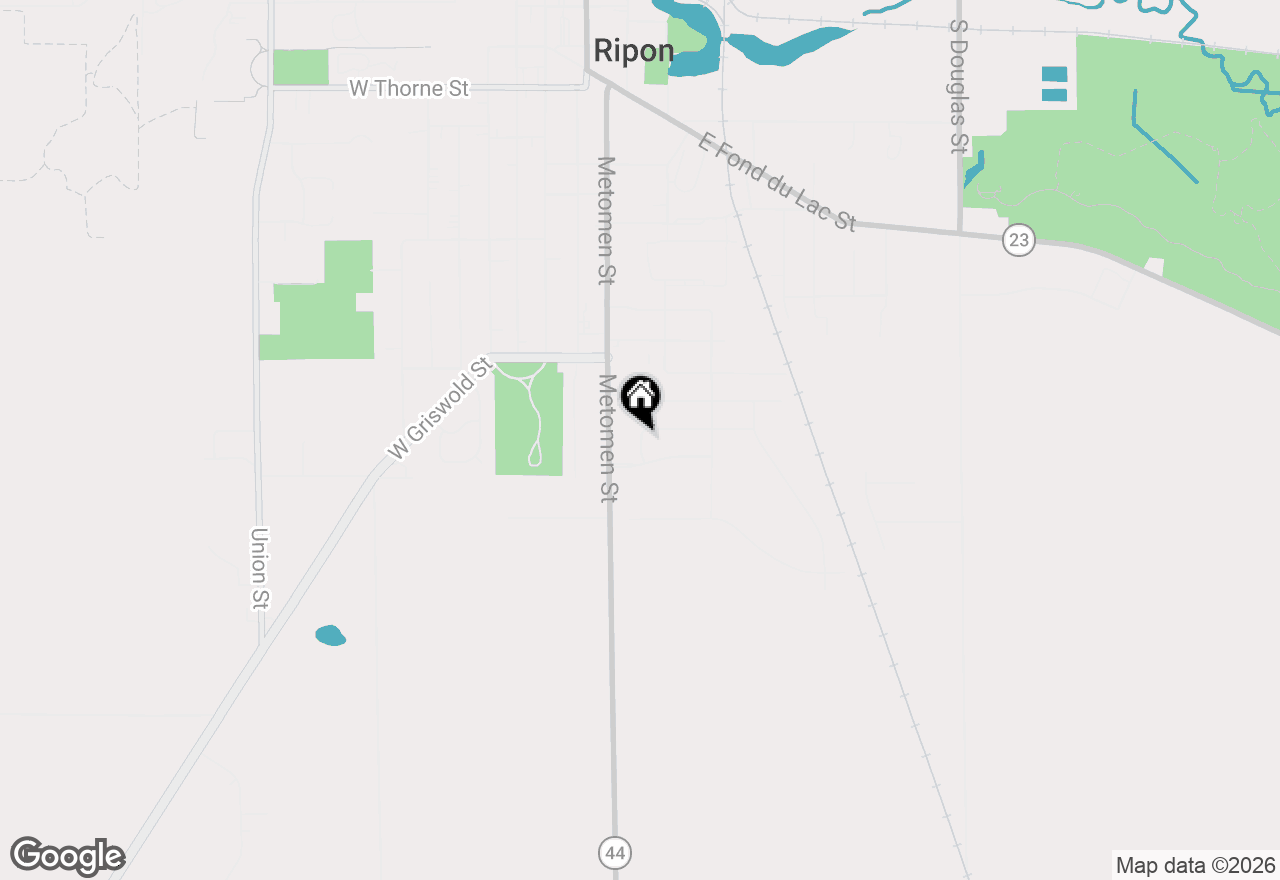 Map of 344 Village Ln, Ripon, WI 54971