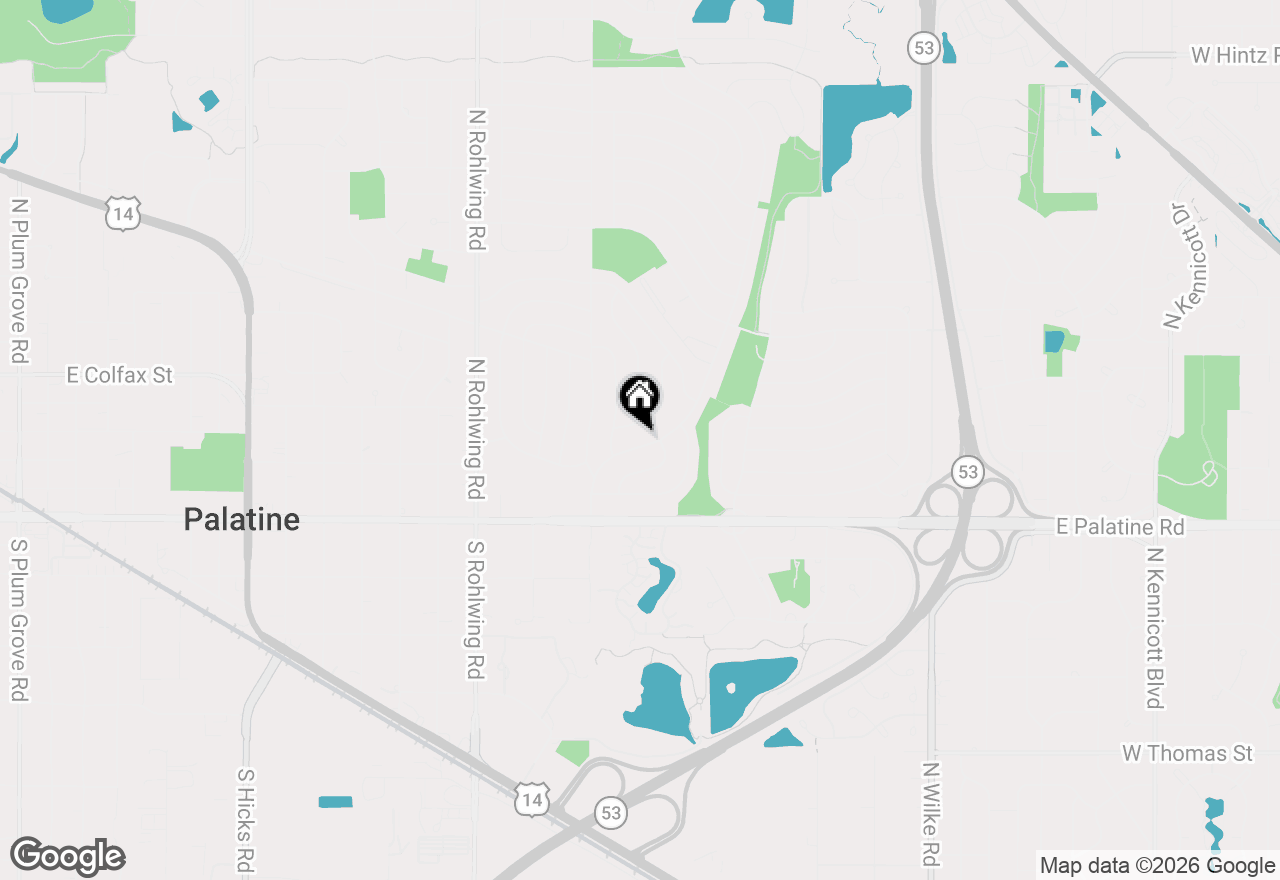 Map of 1062 E Williams Drive, Palatine, IL 60074