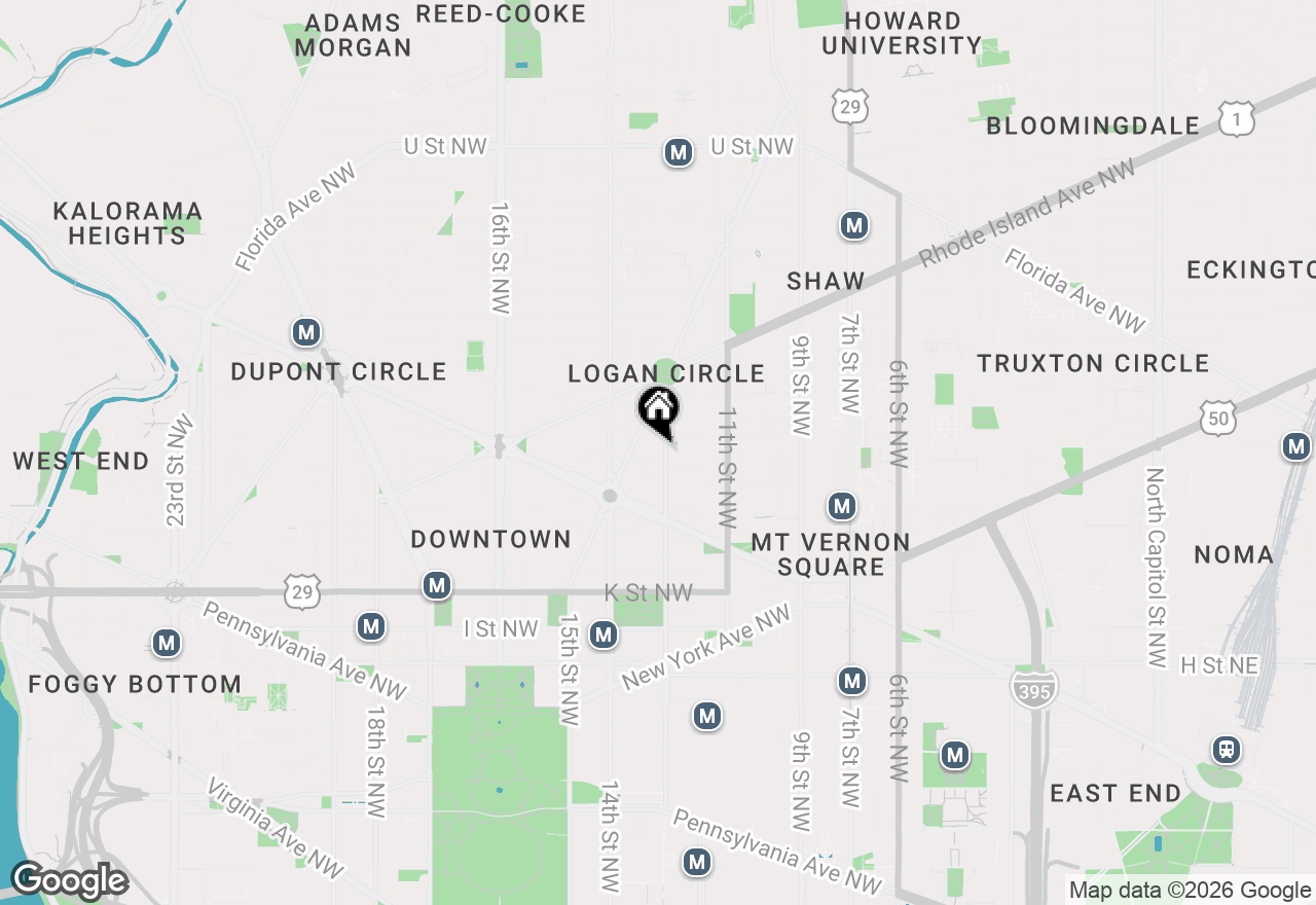 Map of 1300 N Street Nw #814, Washington, DC 20005