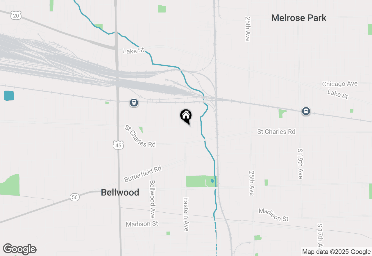 Map of 217 Eastern Avenue, Bellwood, IL 60104