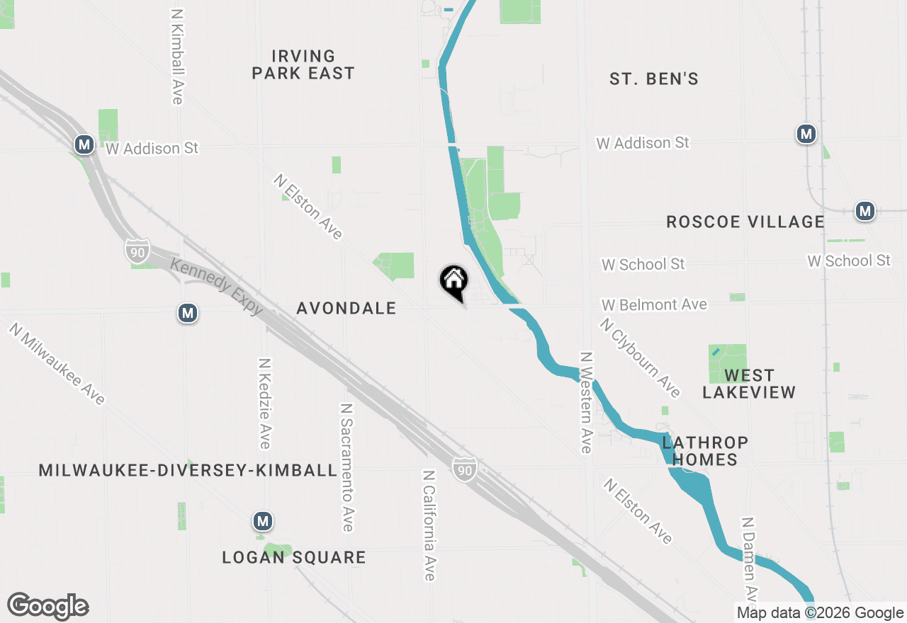 Map of 2719 W Belmont Avenue #1, Chicago, IL 60618