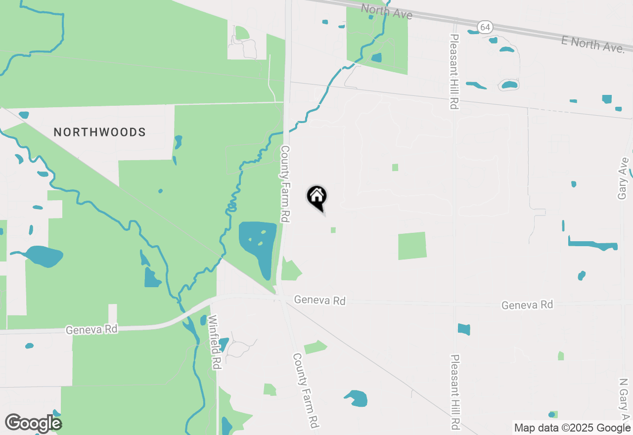 Map of 27W098 Walnut Drive, Winfield, IL 60190