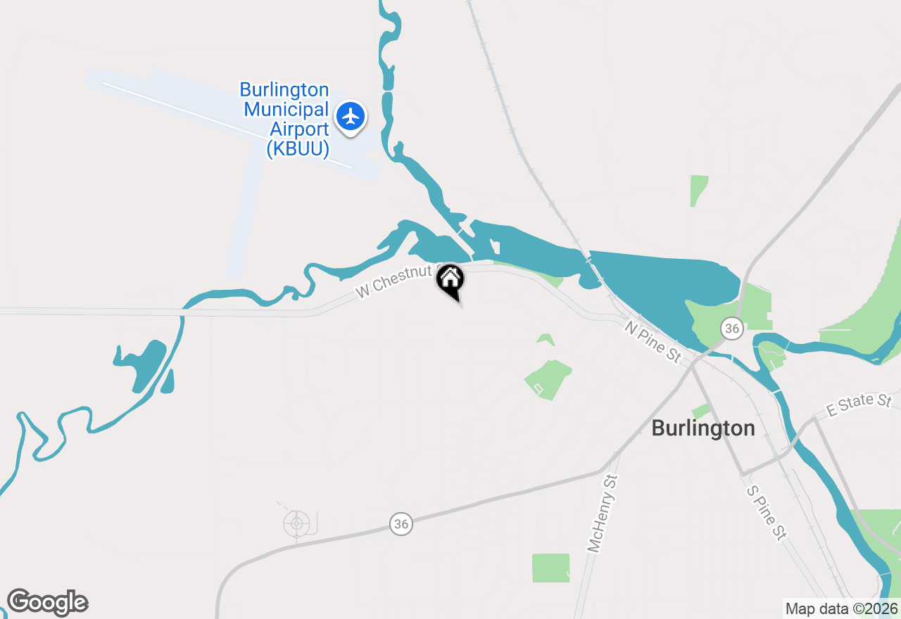 Map of 801 Teutonia Dr, Burlington, WI 53105
