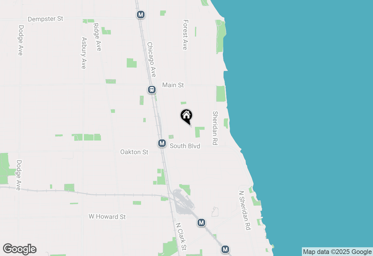 Map of 623 Judson Avenue, Evanston, IL 60202
