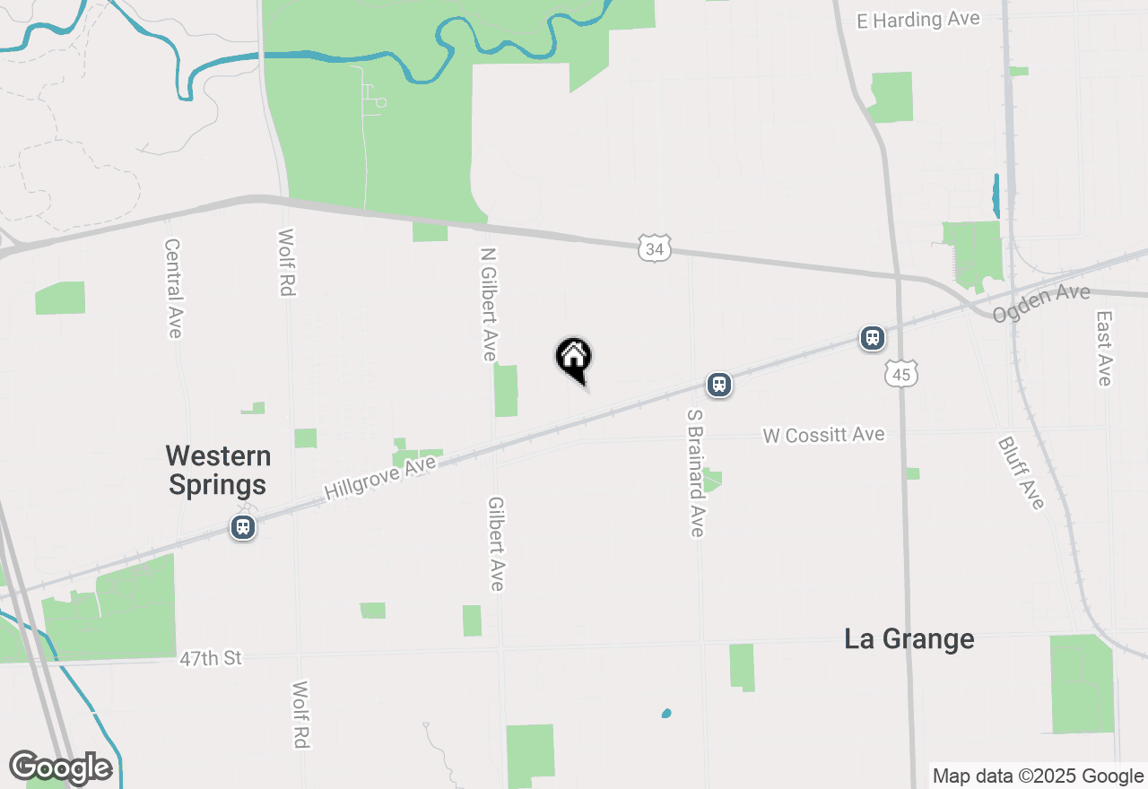 Map of 21 Poplar Place, La Grange, IL 60525