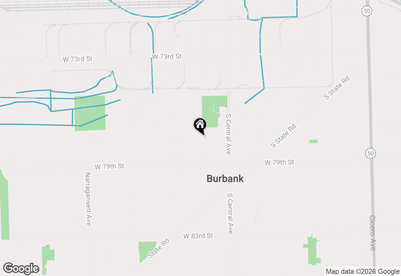Map of 7734 Massasoit Avenue, Burbank, IL 60459