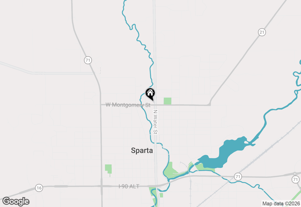 Map of 114 W Montgomery St, Sparta, WI 54656