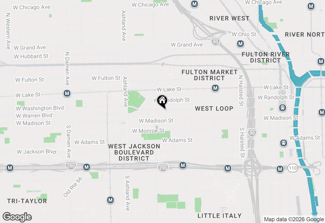 Map of 1327 W Washington Boulevard #106, Chicago, IL 60607