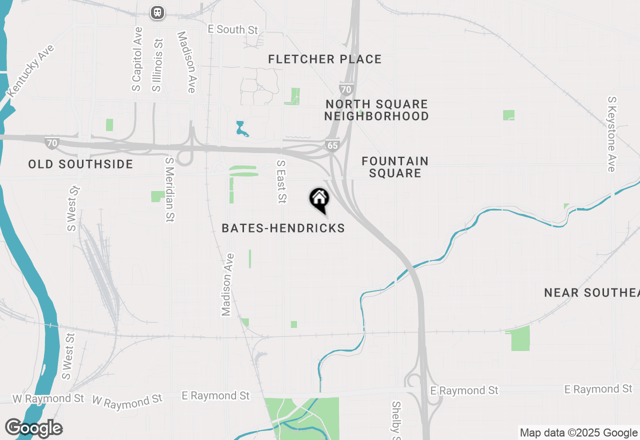 Map of 733 Parkway Avenue, Indianapolis, IN 46203