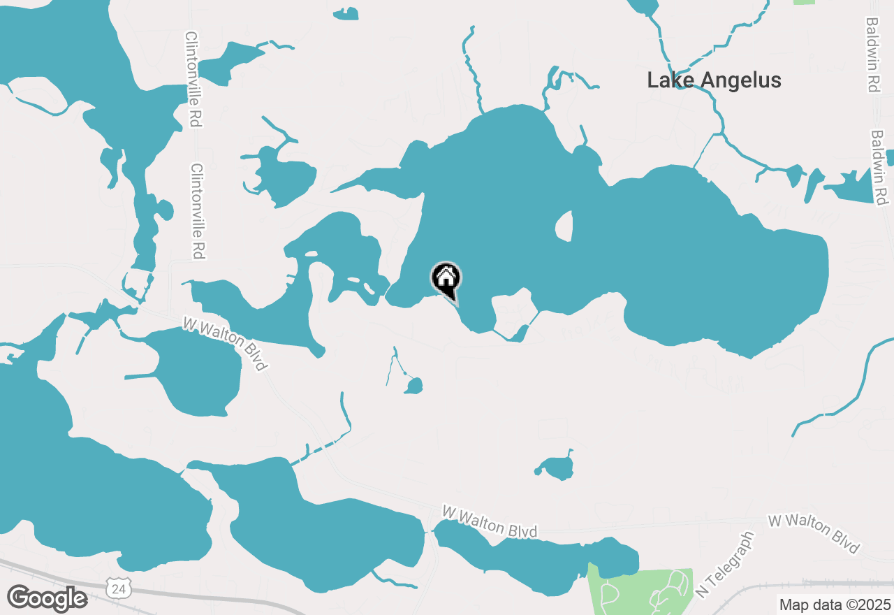 Map of 2224 Lake Angelus Shores, Lake Angelus, MI 48326