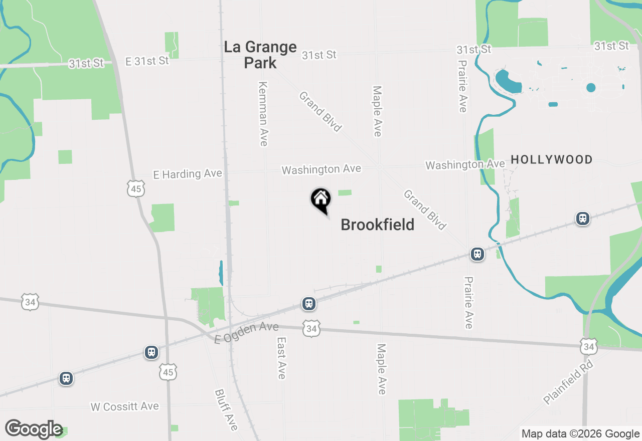 Map of 3638 Harrison Avenue, Brookfield, IL 60513