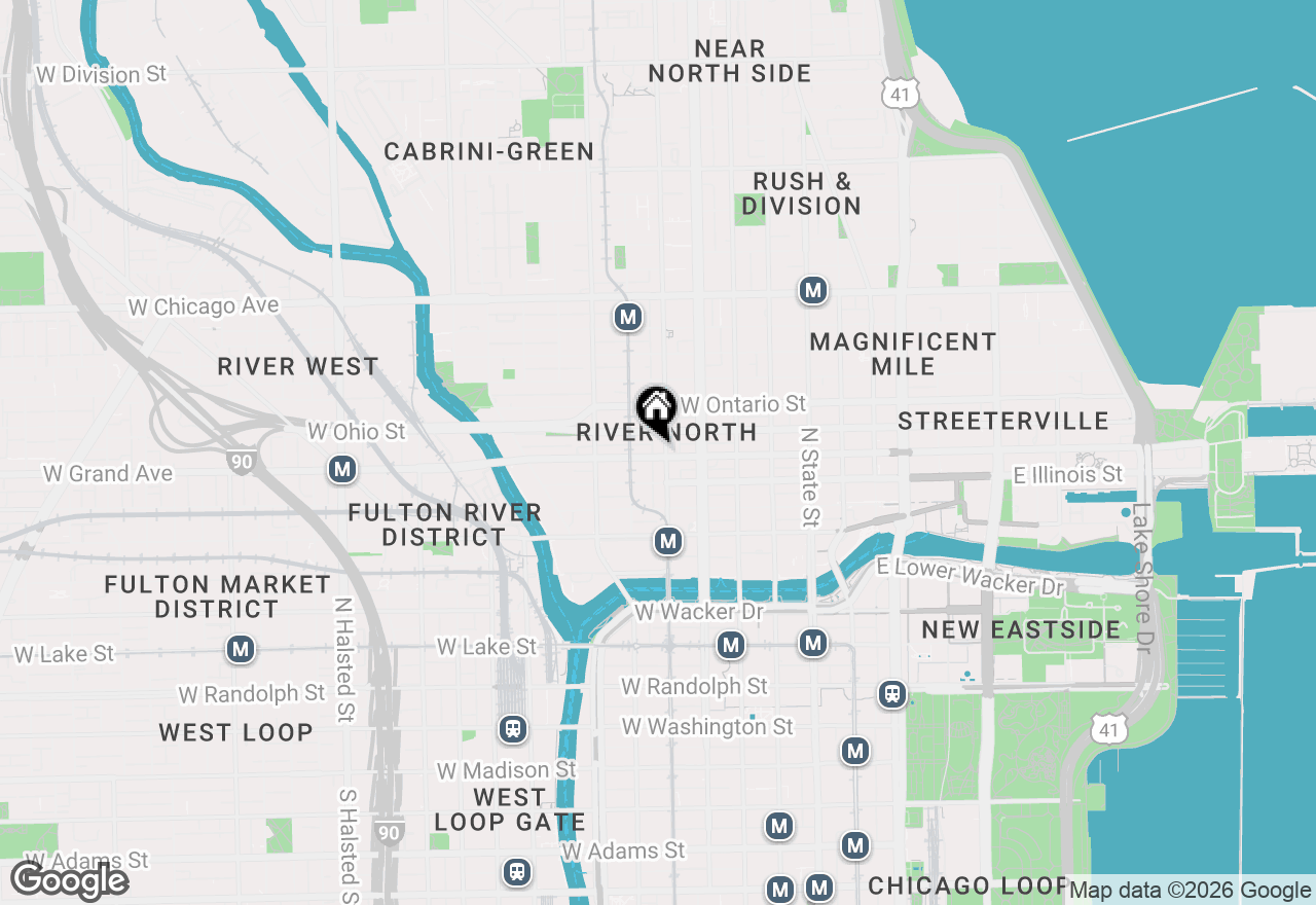 Map of 200 W Grand Avenue #2303, Chicago, IL 60654