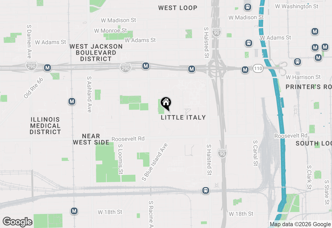 Map of 925 S Aberdeen Street #3, Chicago, IL 60607