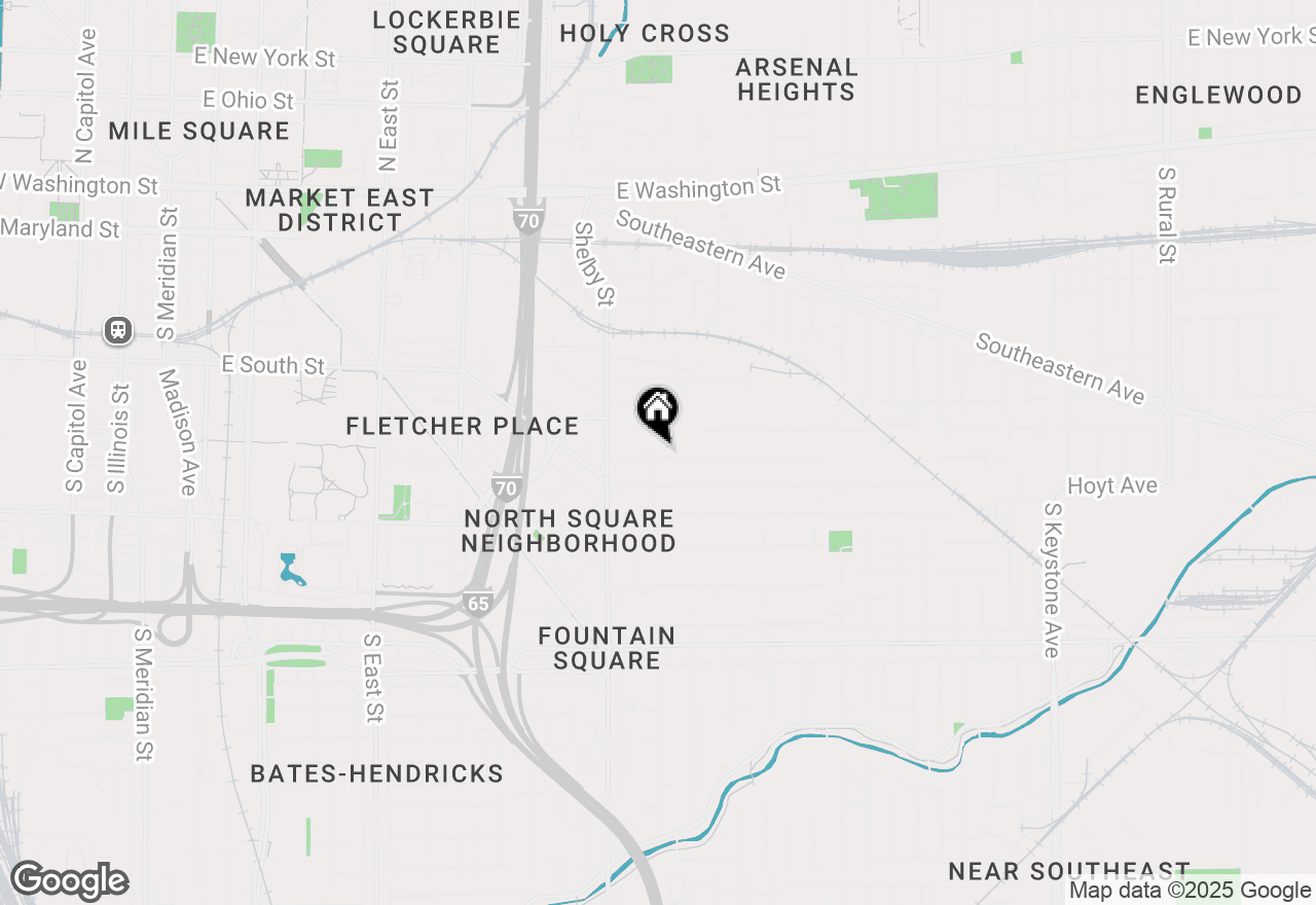 Map of 1213 Spann Avenue, Indianapolis, IN 46203