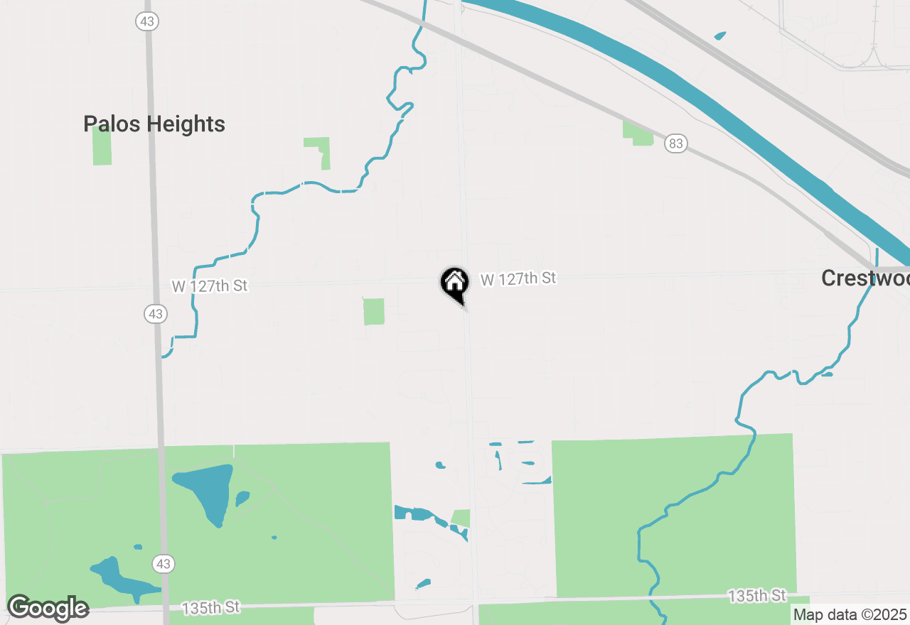 Map of 6401 W 127th Street, Palos Heights, IL 60463