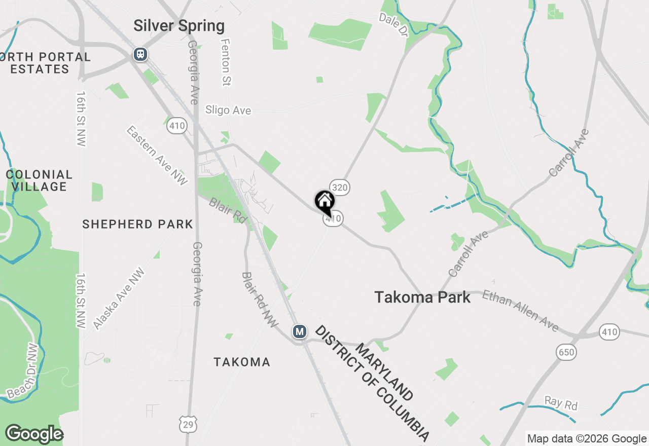 Map of 7428 Piney Branch Road, Takoma Park, MD 20912