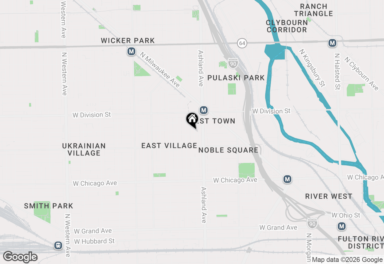 Map of 1050 N Marshfield Avenue #1, Chicago, IL 60622