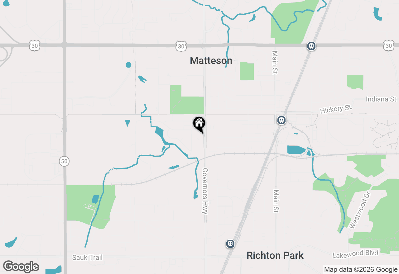 Map of 4022 Richmond Court, Matteson, IL 60443