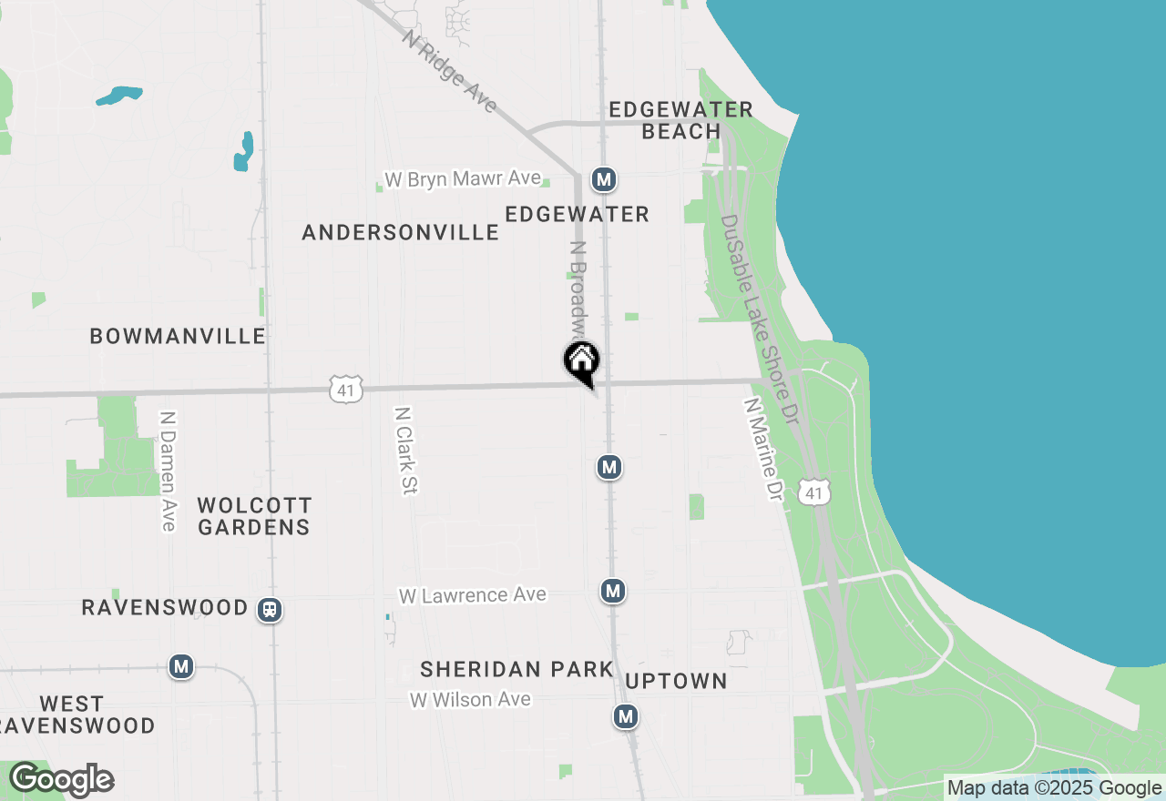 Map of 5139 N Broadway Street #401, Chicago, IL 60640