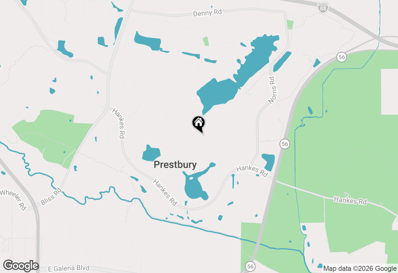 Map of 10 Hathaway Crest, Sugar Grove, IL 60554
