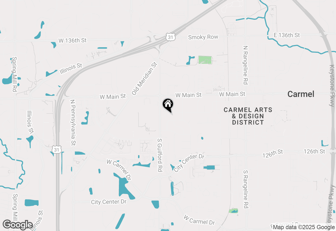 Map of 845 Emerson Road, Carmel, IN 46032