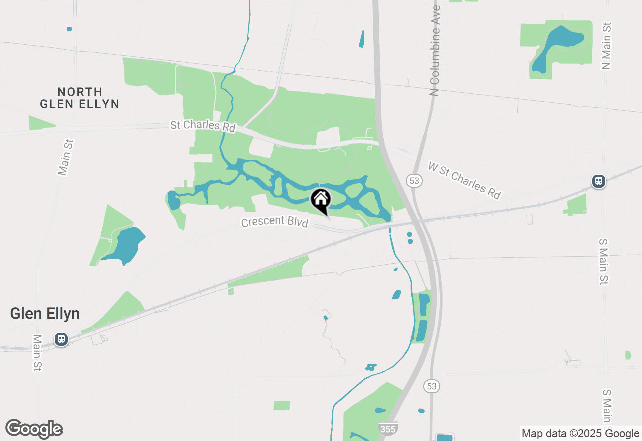 Map of 1030 Crescent Boulevard, Glen Ellyn, IL 60137