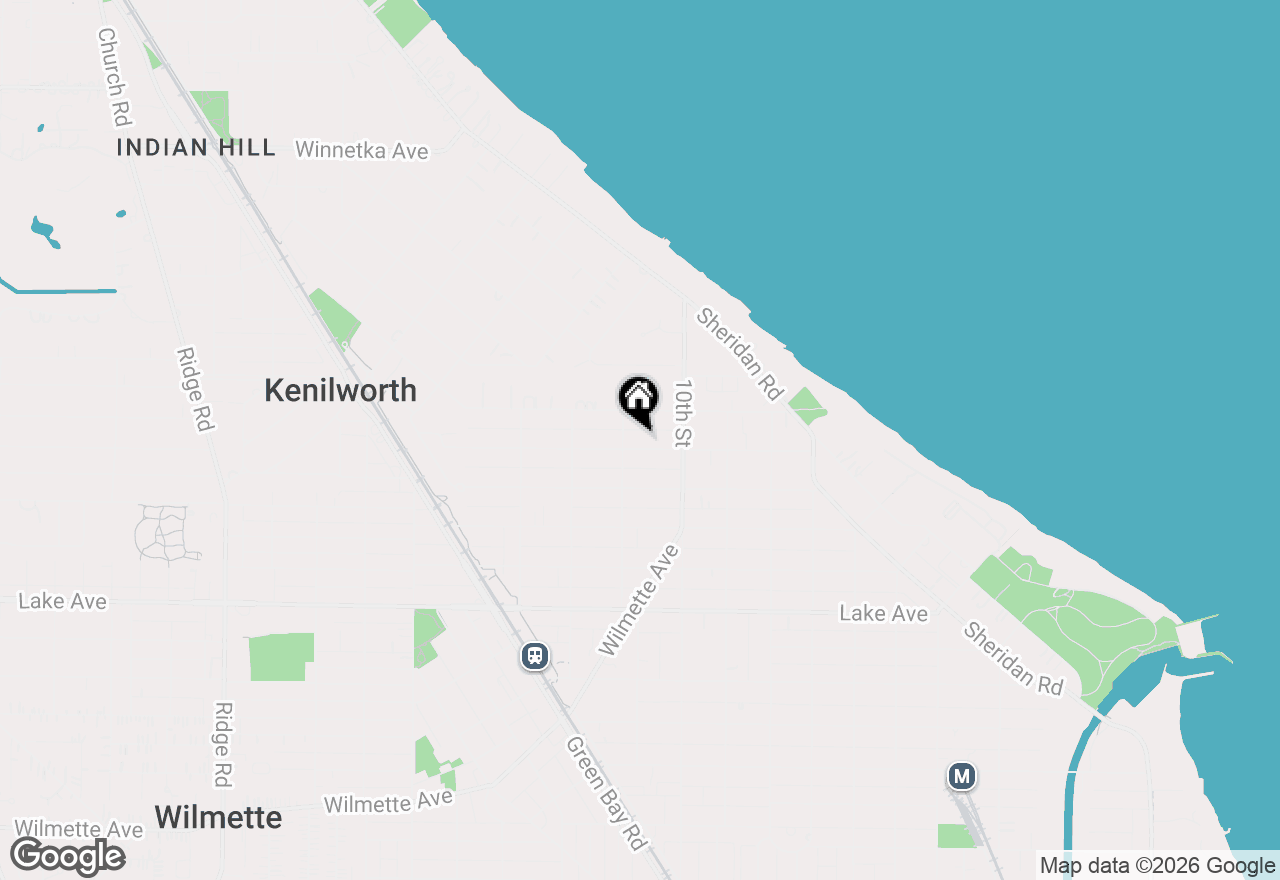 Map of 1036 Ashland Avenue, Wilmette, IL 60091