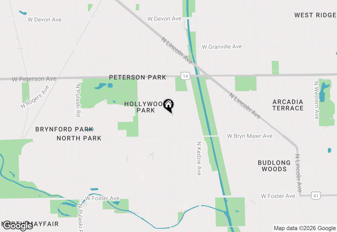 Map of 5717 N Kimball Avenue #2N, Chicago, IL 60659