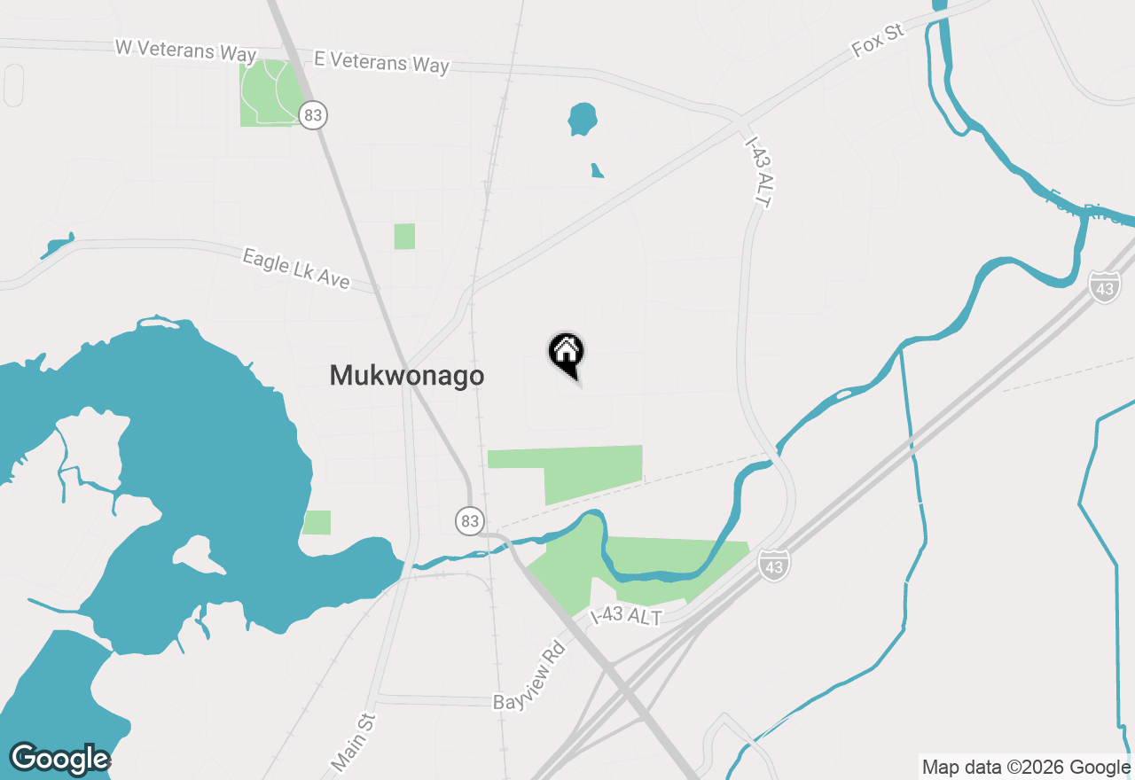 Map of 124 Small Farm Rd, Mukwonago, WI 53149