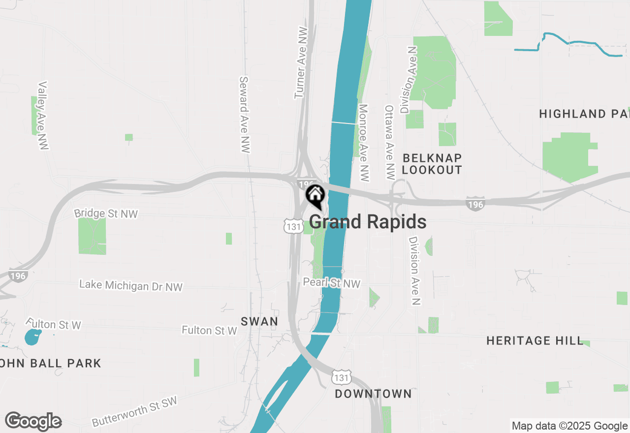 Map of 335 Bridge Street Nw #1007, Grand Rapids, MI 49504
