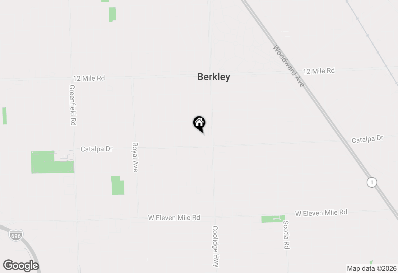 Map of 2706 Cumberland Road, Berkley, MI 48072